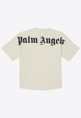 Palm Angels Kids Boys Classic Logo T-shirt Ivory PBAA002C99-AJER001/P_PALMA-0410