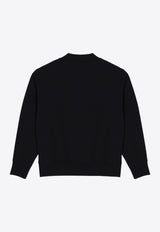 Palm Angels Kids Boys Curve Logo Sweatshirt Black PBBA012C99-AFLE001/P_PALMA-1001