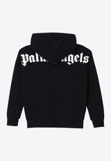 Palm Angels Kids Boys Classic Logo Hooded Sweatshirt Black PBBB011C99-AFLE001/P_PALMA-1001