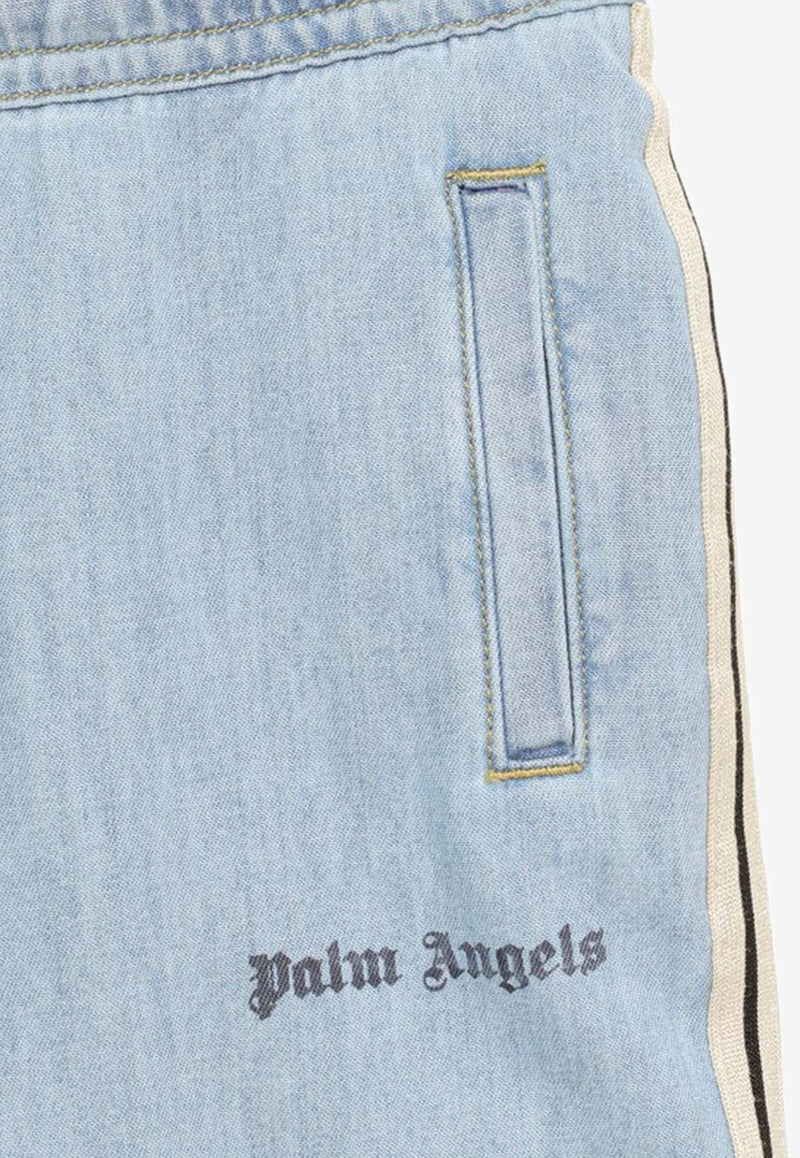 Palm Angels Kids Logo-Detailed Elasticated Jeans PBYB003S24DEN001/O_PALMA-4545