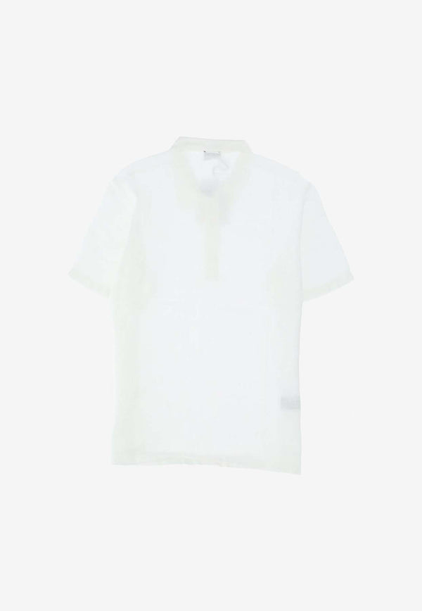 Il Gufo Boys Polo T-shirt in Linen White PC060_L6006_010