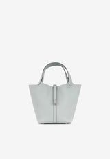 Picotin Lock 18 PM in Gris Pantin Clemence Leather with Palladium Hardware