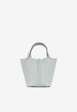 Picotin Lock 18 PM in Gris Pantin Clemence Leather with Palladium Hardware