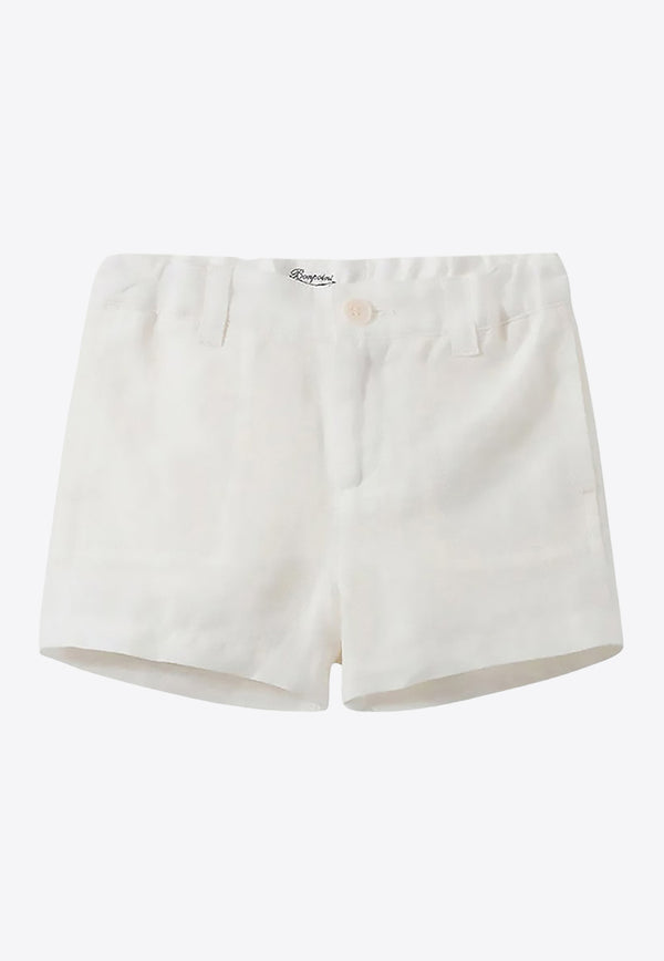 Bonpoint Baby Boys Academy Linen Shorts White PEACADEMYLI/O_BONPO-002