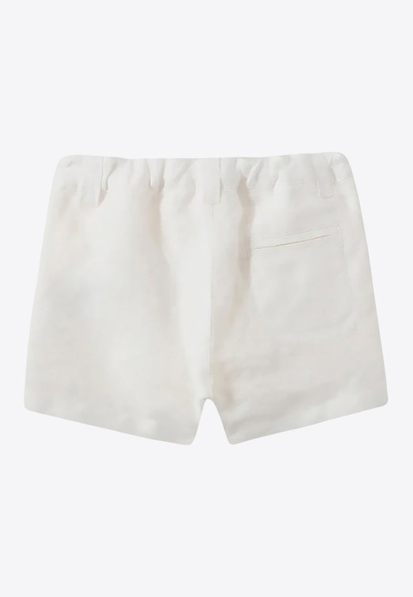 Bonpoint Baby Boys Academy Linen Shorts White PEACADEMYLI/O_BONPO-002