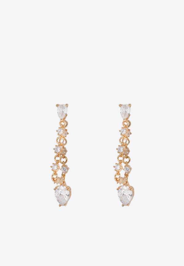 Crystal Haze Jewelry Crystal Embellished Pear Drop Earrings Gold PEARDROP EARRINGSGOLD