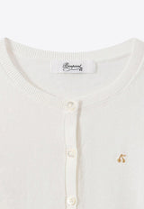 Bonpoint Girls Cherry-Embroidered Cardigan White PEBDA3593CA-ACO/O_BONPO-102