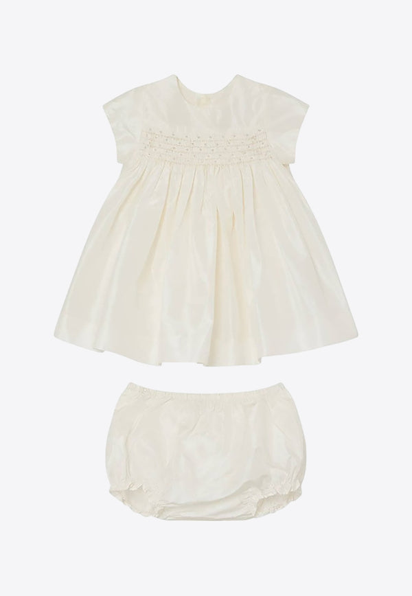 Bonpoint Baby Girls Taffeta Embroidered Silk Dress White PEMARUSKASI/O_BONPO-102