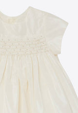 Bonpoint Baby Girls Taffeta Embroidered Silk Dress White PEMARUSKASI/O_BONPO-102