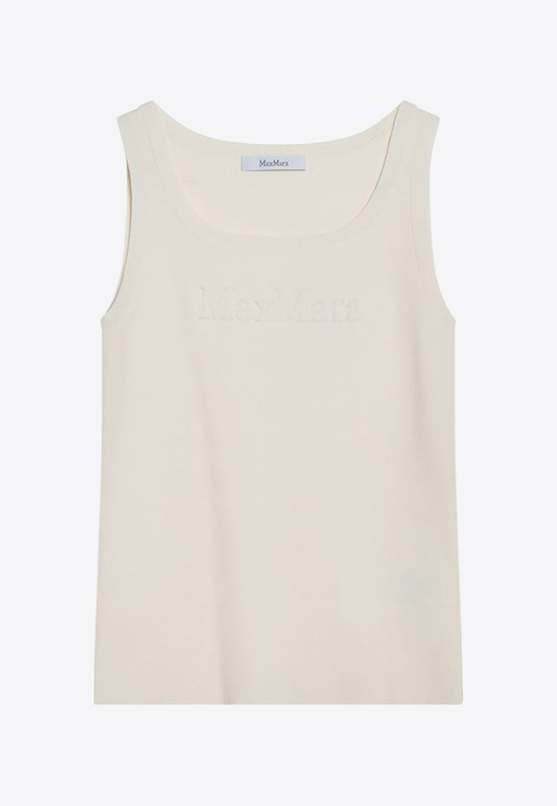 Max Mara Pentola Viscose Tank Top Ivory PENTOLACO/Q_MAXM-001