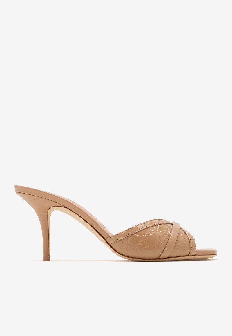 Malone Souliers Perla 70 Leather Mules PERLA 70-82 OATMEAL/OATMEAL