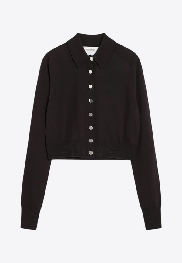 Sportmax Perseo Wool Cardigan Dark Brown PERSEOWO/R_SPORM-006