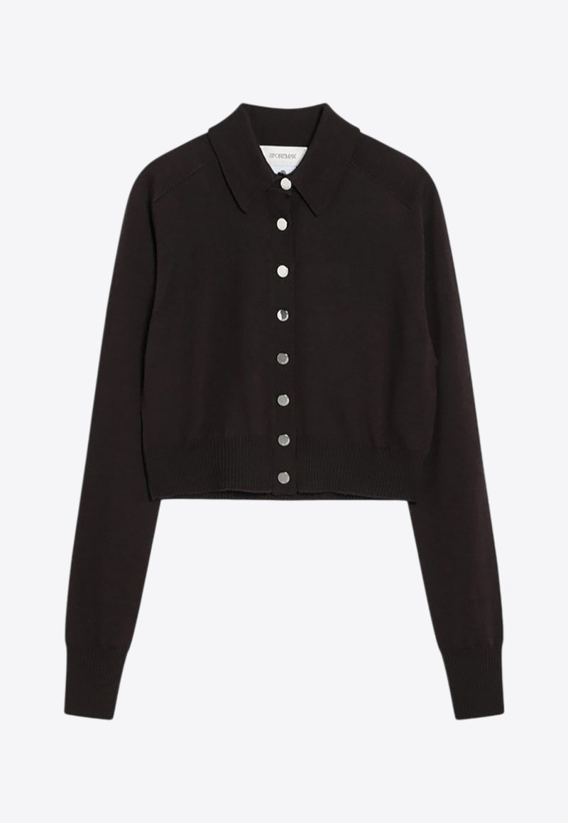 Sportmax Perseo Wool Cardigan Dark Brown PERSEOWO/R_SPORM-006