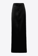 Guiseppe Di Morabito Tailored Maxi Skirt in Satin PF23099SK-109BLACK