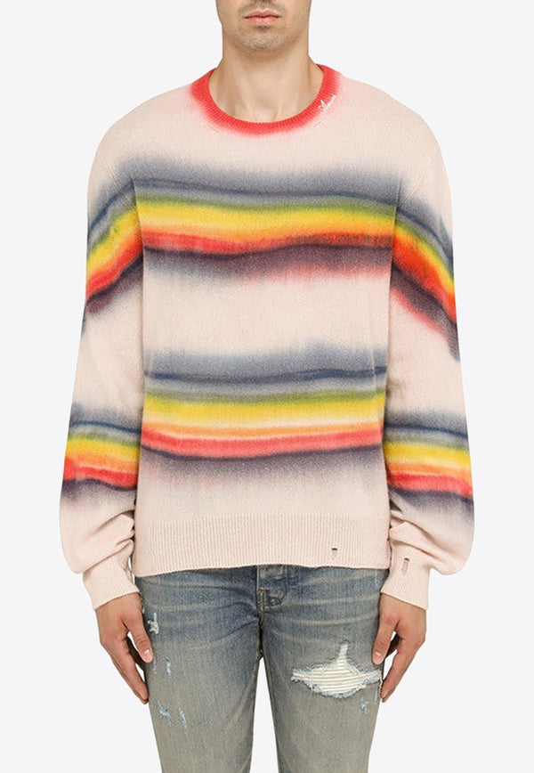 Amiri Tie-Dye Striped Crewneck Sweater Multicolor PF23MKL032WS/N_AMIRI-900