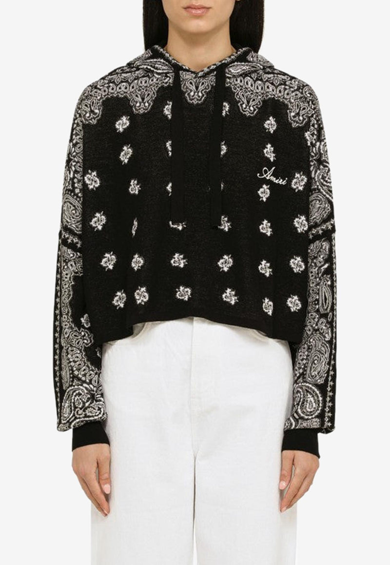 Amiri Paisley Knitted Hooded Sweatshirt PF23WKH001CO/N_AMIRI-001