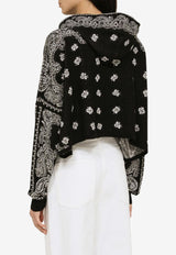 Amiri Paisley Knitted Hooded Sweatshirt PF23WKH001CO/N_AMIRI-001