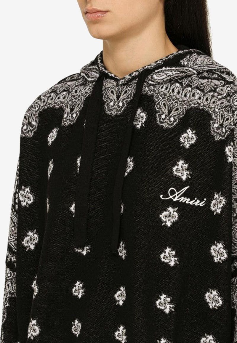Amiri Paisley Knitted Hooded Sweatshirt PF23WKH001CO/N_AMIRI-001