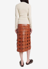 A.W.A.K.E Multi Circle Double-Layered Midi Skirt PF24.S03.AF01.BRICKBROWN