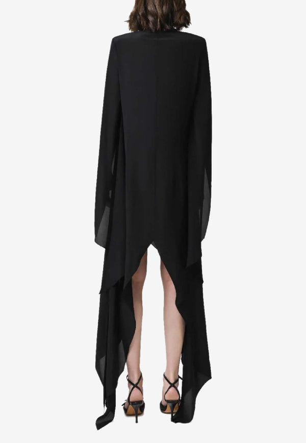 Materiel Scarf and Layer Silk Dress Black PF25N2309DRBK_BLACK
