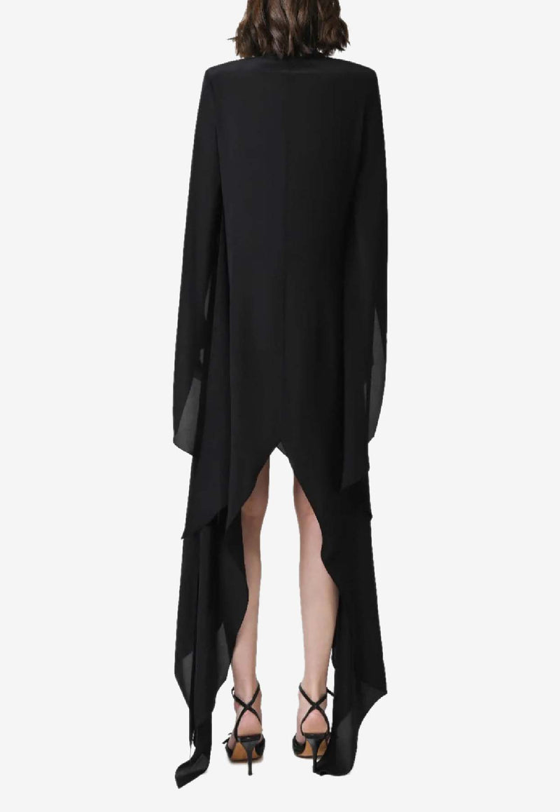 Materiel Scarf and Layer Silk Dress Black PF25N2309DRBK_BLACK