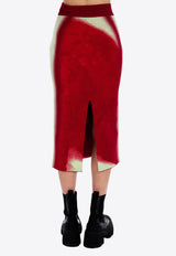 PH5 Sophie Cherry-Print Midi Skirt Red PF25SK024RED_RED