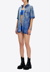 PH5 Asher Oversized Denim-Print Shirt Blue PF25TP023BRY_BLUE