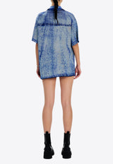 PH5 Asher Oversized Denim-Print Shirt Blue PF25TP023BRY_BLUE