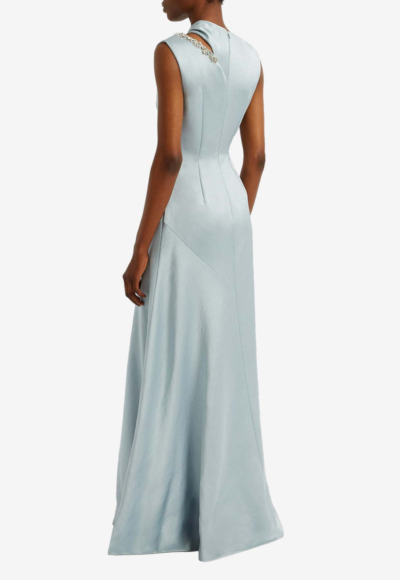 Erdem Embellished Satin Gown Light Blue PF25_G27_50104005_LIGHT BLUE