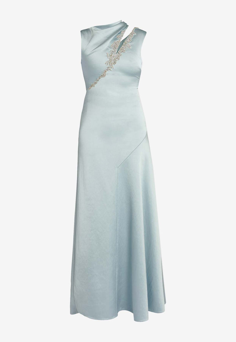 Erdem Embellished Satin Gown Light Blue PF25_G27_50104005_LIGHT BLUE