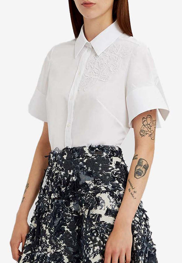 Erdem Flower Embroidered Shirt White PF25_T901_40029000_WHITE