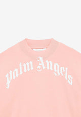 Palm Angels Kids Girls Logo-Printed Crewneck Sweatshirt PGBA002C99FLE002/O_PALMA-3001