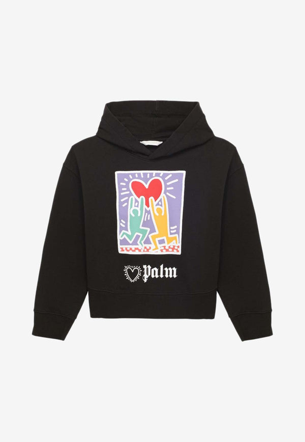 Palm Angels Kids Girls Graphic-Printed Hooded Sweatshirt PGBB001S24-AFLE003/O_PALMA-1035