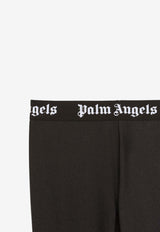 Palm Angels Kids Girls Logo-Waistband Leggings PGVG001C99JER001/O_PALMA-1010