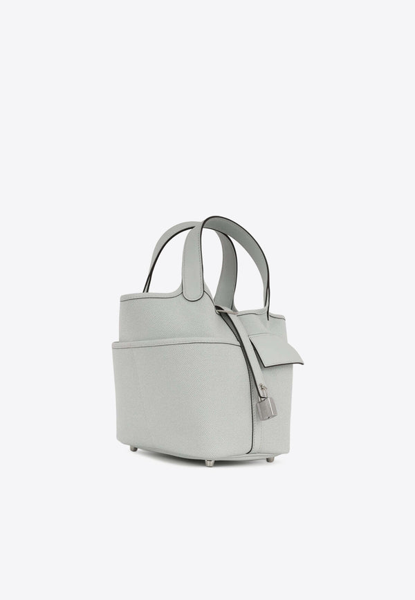 Picotin Cargo 18 in Gris Platine Toile Goeland and Swift with Palladium Hardware