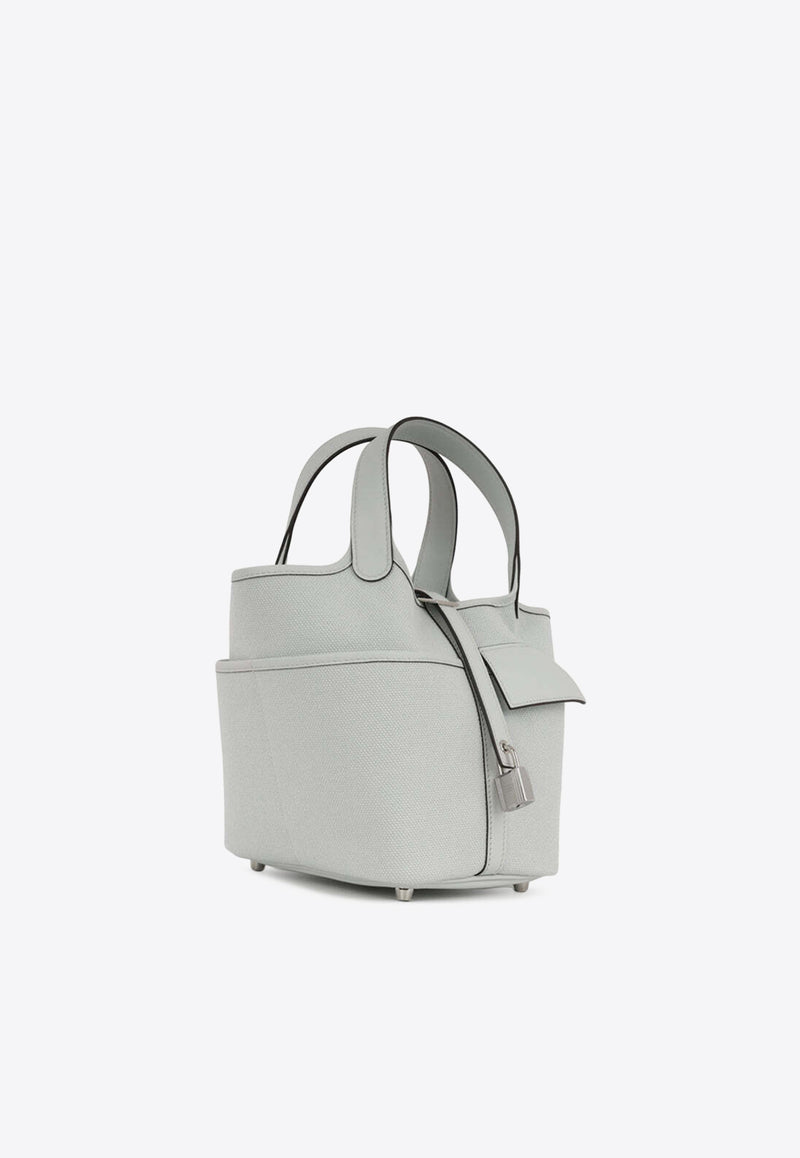 Picotin Cargo 18 in Gris Platine Toile Goeland and Swift with Palladium Hardware