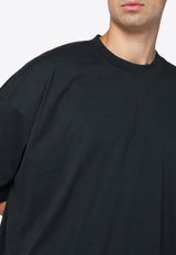 Studio Nicholson Piu Oversized Crewneck Shirt Black PIU1327/P_STUNI-DF