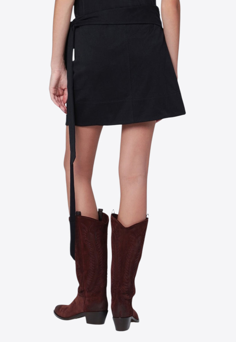 Isabel Marant Berenice Mini Wrap Skirt Black PJU0198FDA1N41I/R_ISAMA-01BK