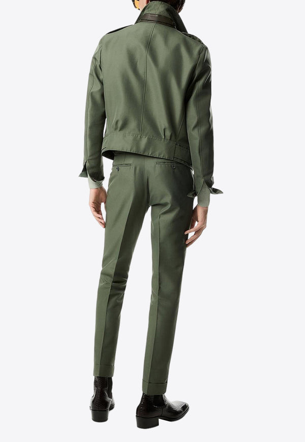 Tom Ford Atticus Tailored Pants in Wool and Silk PLAR05-WSS17 FG700
