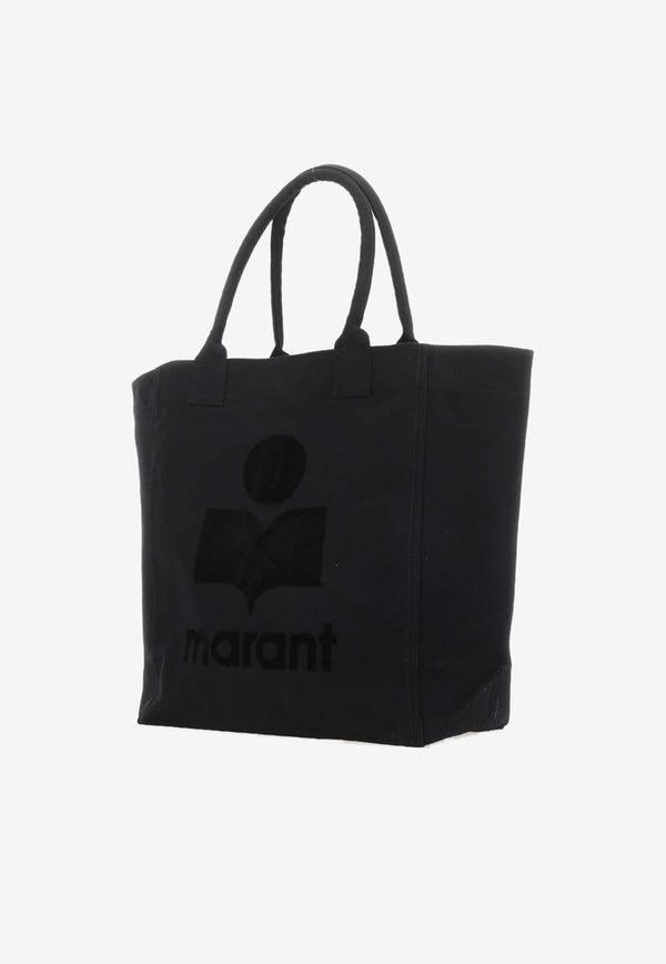 Isabel Marant Yenky Logo Embroidered Tote Bag Black PM0001FA_A1X18M_01BK