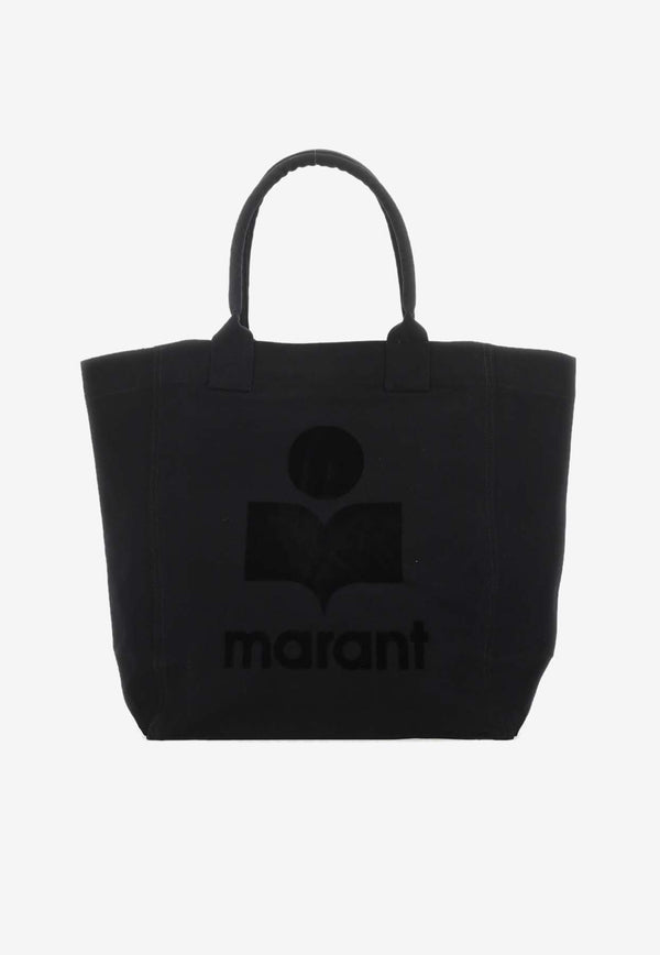 Isabel Marant Yenky Logo Embroidered Tote Bag Black PM0001FA_A1X18M_01BK