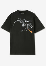 Palm Angels Foggy PA Print T-shirt PMAA072R24JER0021001BLACK