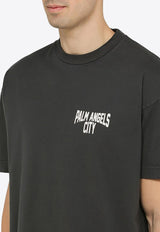 Palm Angels PA City Crewneck T-shirt Gray PMAA072R24JER006/O_PALMA-0701