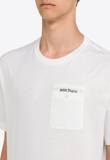 Palm Angels Classic T-shirt with Logo Tape Detail White PMAA088E23JER001/N_PALMA-0103