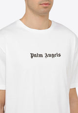 Palm Angels Logo Print Crewneck T-shirt White PMAA089S24JER002/O_PALMA-0110