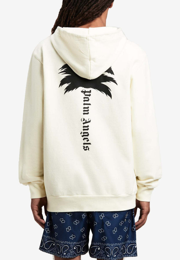 Palm Angels The Palm Print Hooded Sweatshirt Off-white PMBB058S24FLE0010310YELLOW