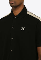 Palm Angels Monogram Embroidered Shirt Black PMBD069R24FAB001/O_PALMA-1003