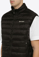 Palm Angels Logo Patch Quilted Nylon Vest Black PMEX009S24FAB001/O_PALMA-1003