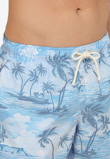 Palm Angels Sunset Print Swim Shorts Blue PMFD002S24FAB003/O_PALMA-4949