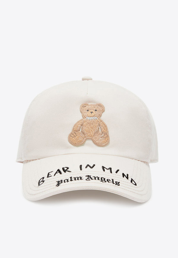 Palm Angels Bear In Mind Embroidered Baseball Cap White PMLB108F24FAB0010360WHITE